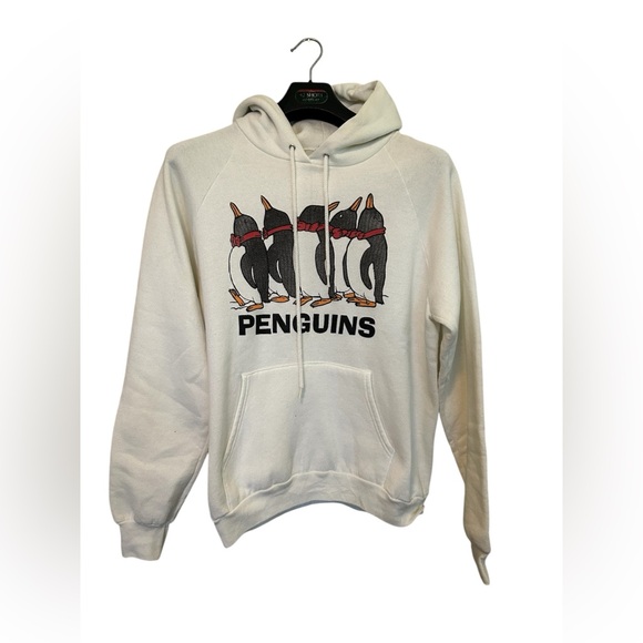 Vintage Penguins Hoodie Size L - Picture 1 of 3